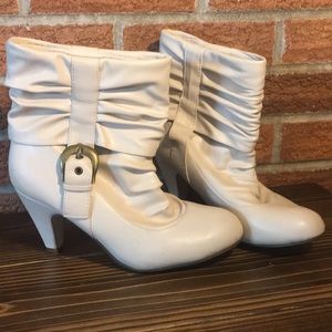 Cream Color Ankle Booties